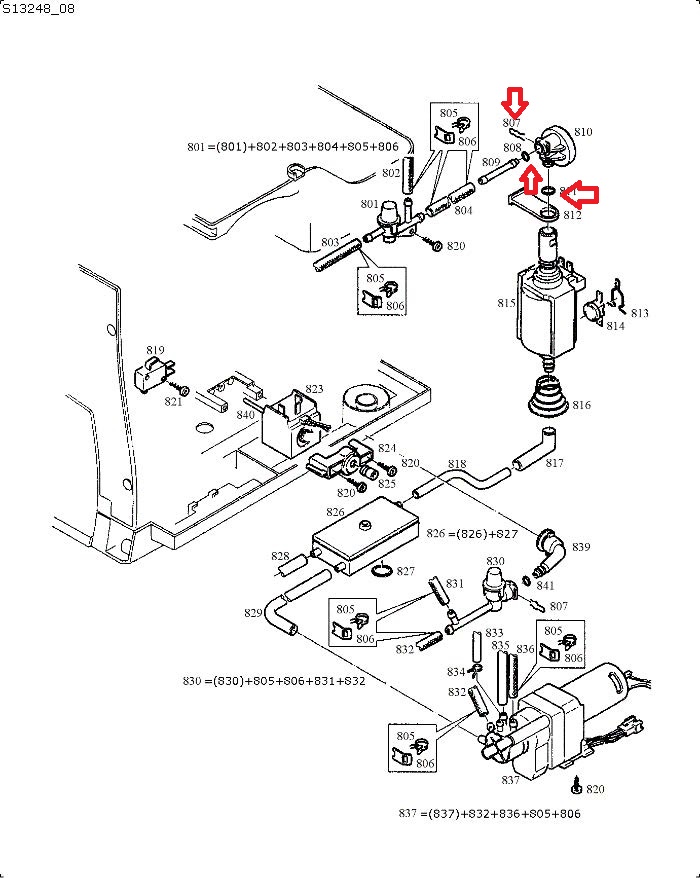 Jura C-E-F-S-X-ENA Membrane Regulator Repair Kit Diagram